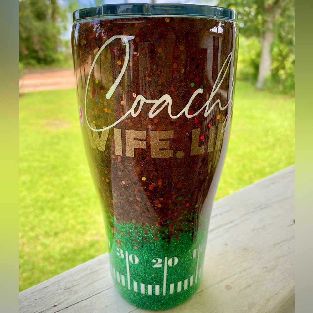 Custom 30oz Tumbler: “Coach’s Wife Life”